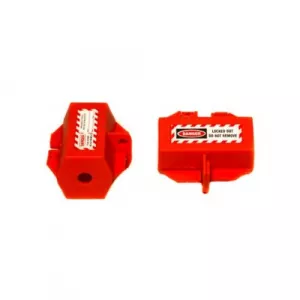 Zing Green Products 7628 Plug Lockout, Red, Small, 4-Hole
