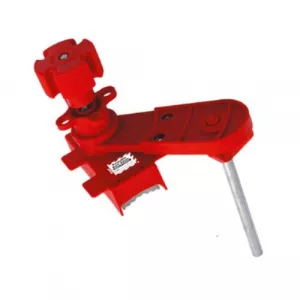 Zing Green Products 7633 Ball Valve Lockout, Adjustable, Red, Small