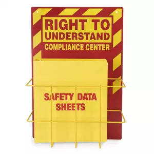 Zing Green Products 7689 Right to Understand SDS Binder Station, Red/Yellow